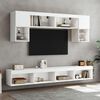 vidaXL TV Stands with LED Lights 2 pcs White 39.4"x11.8"x11.8"