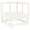 vidaXL Garden Lounge Set White Solid pine wood, Plywood Medium Modular