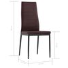 vidaXL Kitchen Dining Set Brown Tempered glass, Iron, Faux leather, Wood