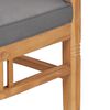 vidaXL Patio Dining Set Set of 4 Dark gray cushions, natural teak wood