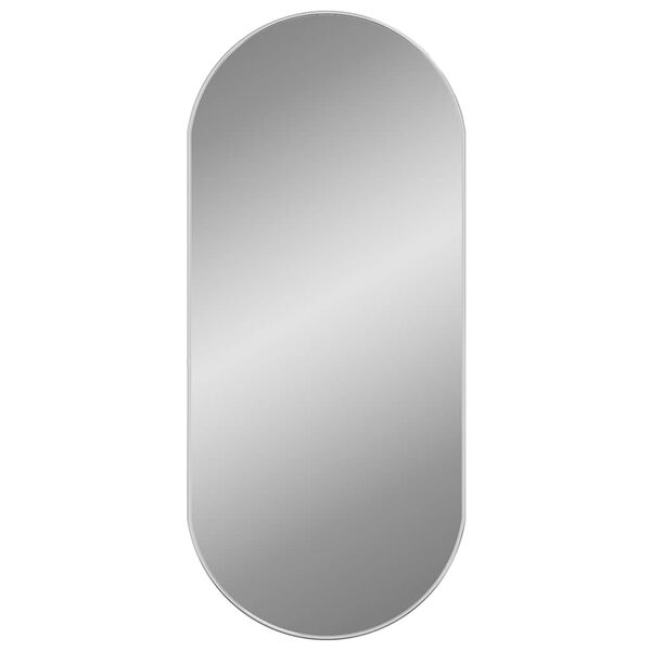 vidaXL Wall Mirror Silver Glass, PVC 39.4 x 17.7 in Wall mounting