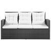 vidaXL Sofa Set Black and cream white