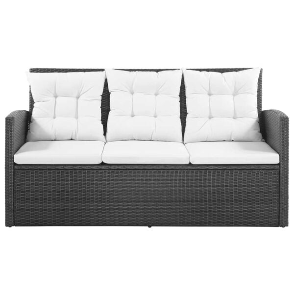 vidaXL Sofa Set Black and cream white