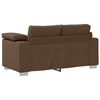 vidaXL Sofa 3 pcs Brown Linen-blend Fabric