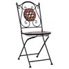 vidaXL Mosaic Bistro Set Terracotta Powder-coated iron, ceramic tile