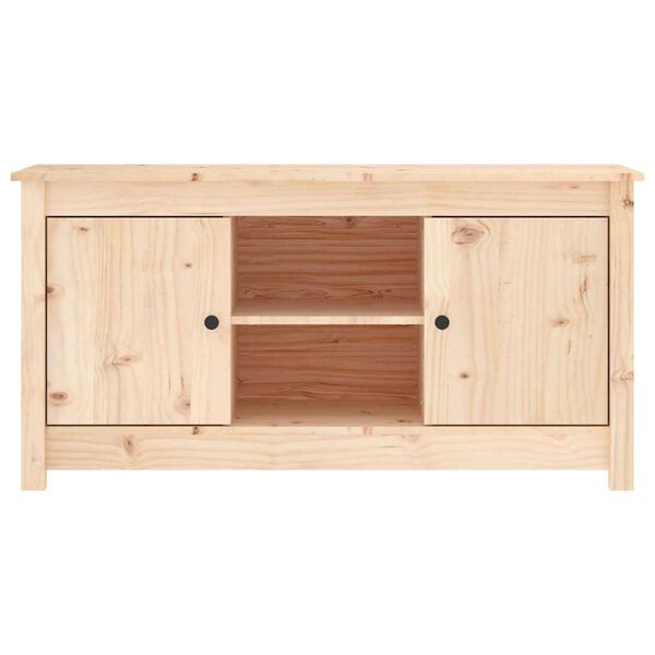 vidaXL TV Cabinet Pine Solid Pine Wood Medium TV Cabinet Rectangular