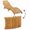 vidaXL Sunlounger Red Solid acacia wood, 100% polyester cushion Standard