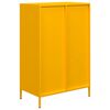 vidaXL Highboard Mustard Yellow Cold-rolled Steel 26.8x15.4x40.7 in