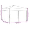 vidaXL Folding Party Tent with Sidewalls White 9.8'x9.8'