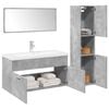 vidaXL Bathroom Furniture Set Concrete grey Engineered wood