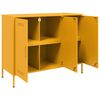 vidaXL Sideboard Mustard Yellow Cold-Rolled Steel 39.6x15.4x31.1 in