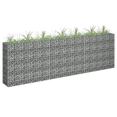 vidaXL Gabion Raised Bed Galvanized Steel 106.3"x11.8"x35.4"