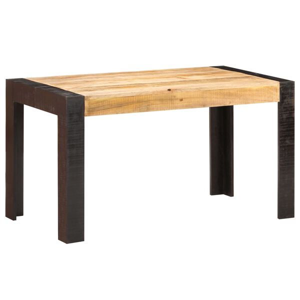 vidaXL Dining Table 55.1"x27.6"x29.9" Solid Rough Mango Wood