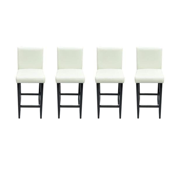 vidaXL Bar Stool Set of 4 Cream White