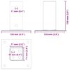 vidaXL Post Bases Square 12 pcs Silver 2.80x2.80" Galvanised Steel