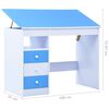 vidaXL Child Desk Blue and white Engineered wood Medium