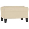 vidaXL 3-Seater Sofa with Footstool Cream 70.9" Fabric