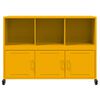 vidaXL Sideboard Mustard Yellow Cold-Rolled Steel Medium Sideboard