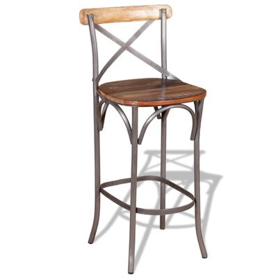 vidaXL Bar Chair Solid Reclaimed Wood