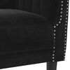 vidaXL Sofa Black Velvet 3-Seater Stylish Piece Sofa Rectangular
