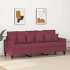vidaXL 3-seater Sofa Wine Red
