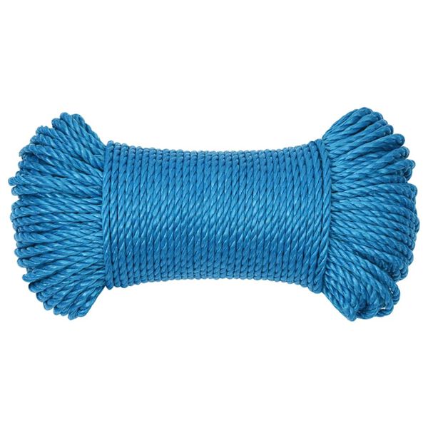 vidaXL Work Rope Blue 0.24 " 164.0 ' Polypropylene