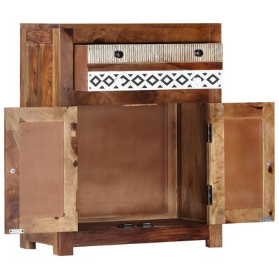 vidaXL Side Cabinet 23.6"x11.8"x29.5" Solid Sheesham Wood