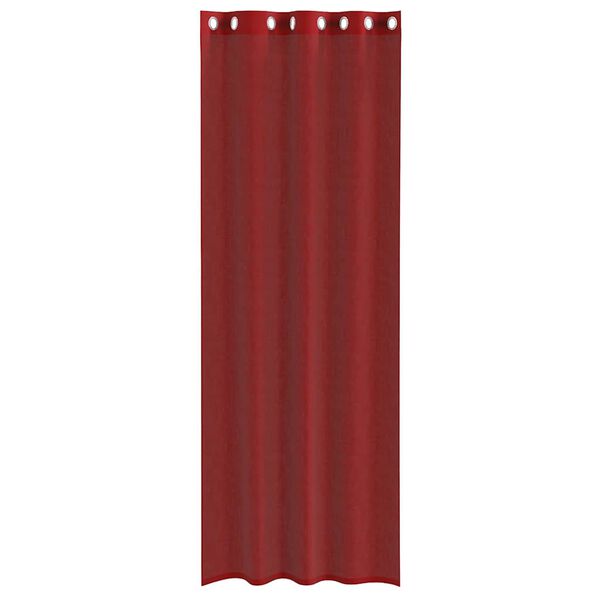 vidaXL Voile Curtains with Grommets 2 pcs Wine Red