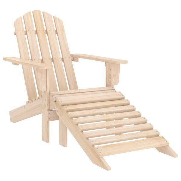 vidaXL Garden Chair Natural wood Solid fir wood Detachable
