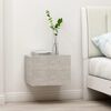 vidaXL Bedside Cabinet Concrete Grey Engineered Wood Small