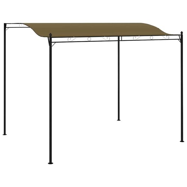 vidaXL Gazebo Set of 2 Taupe Steel and polyester Large Durable