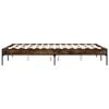 vidaXL Bed Frame Smoked oak Engineered wood and metal Small Double