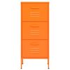 vidaXL Storage Cabinet Orange Steel Medium Levelers Storage Cabinet