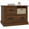 vidaXL Bedside Cabinet Brown Oak Engineered Wood 23.6 x 15.4 x 17.7 in