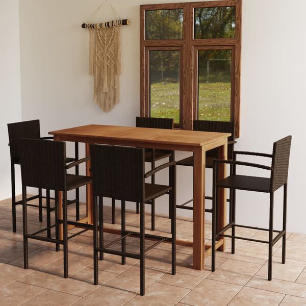 vidaXL Garden Bar Set Brown