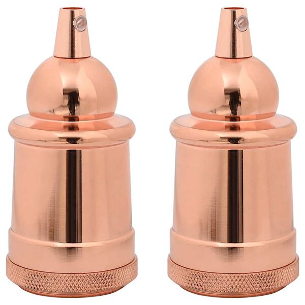 vidaXL Lamp Holder Rose Gold Aluminum Decorative Inlays Lamp Holder