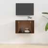vidaXL Wall Mounted TV Cabinet Brown Oak Engineered wood Medium