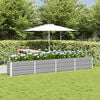 vidaXL Planter Light Grey 125.98 x 15.75 x 17.72 in Steel