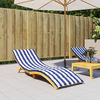 vidaXL Sun Lounger Cushion Blue and white stripe