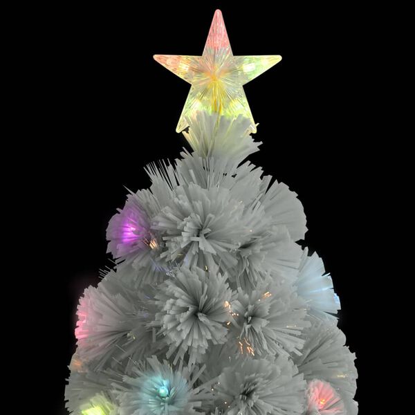 vidaXL Artificial Christmas Tree White PVC Large Lights