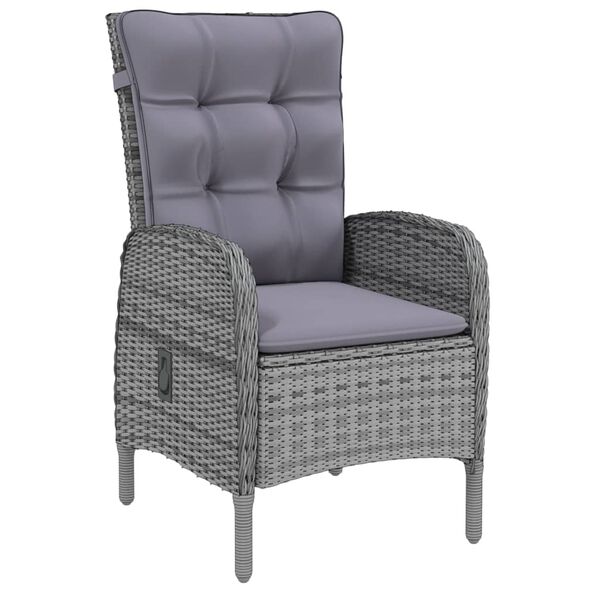 vidaXL Garden Dining Set Grey