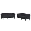 vidaXL Sofa Set Black Velvet, plywood, solid wood Large Durable