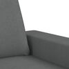 vidaXL 2-seater Sofa Dark grey 100% polyester 47.2 in seat width