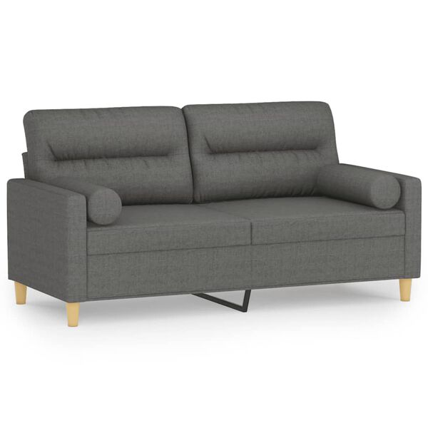vidaXL 2-seater Sofa Dark Grey 100% Polyester, Metal, Textilene 2-Seater