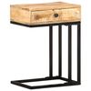 vidaXL Side Table Natural Solid mango wood with powder-coated steel Medium