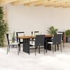 vidaXL Garden Dining Set Black