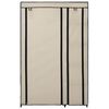 vidaXL Folding Wardrobe Cream Polypropylene fabric and steel Medium