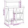 vidaXL Potting Bench Brown Solid fir wood, Zinc Standard Potting Bench