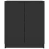 vidaXL Shoe Cabinet Black Engineered Wood Medium Shoe Cabinet