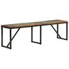 vidaXL Bench Multicolor Solid reclaimed wood and powder-coated iron